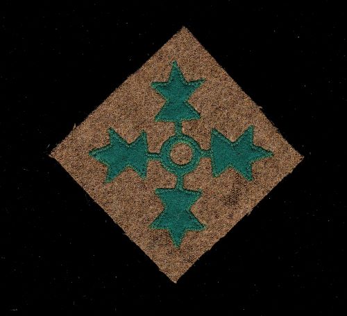 WWI 4th “IVY” DIVISION LARGE APPLIED WOOL PATCH / SSI