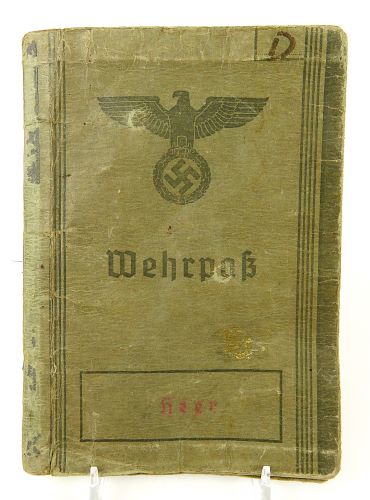 WWII GERMAN SOLDIER'S WEHRPASS: SERVED IN FRANCE & POLAND