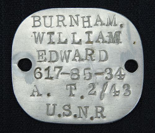 WWII THEATER MADE SEABEE DOG TAG: 73rd BATTALION *GUADALCANAL*