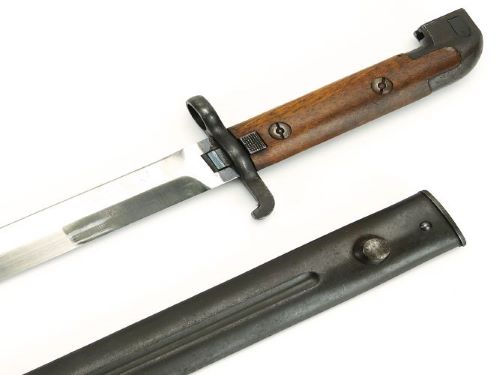 M1914 SWEDISH BAYONET FOR M1894/14 CARBINE & SWEDISH-K SUBMACHINE GUN: EXCELLENT!